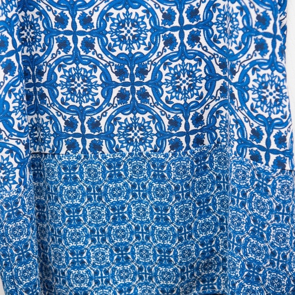 Mud Pie Dress - LIKE NEW! Sz Small - Blue All Over Print Sleeveless Shift Dress - Picture 4 of 4